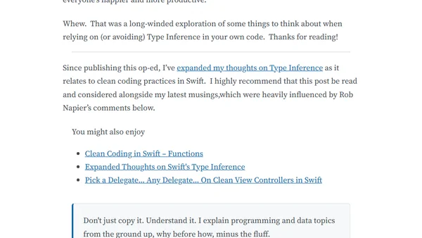 Clean Coding in Swift – Type Inference