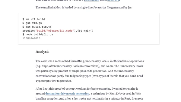 AOT-compilation of Javascript with V8