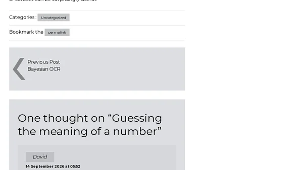Guessing the meaning of a number