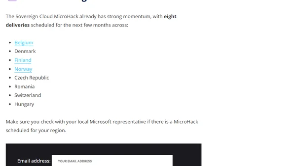 Announcing the Public Release of the Sovereign Cloud MicroHack