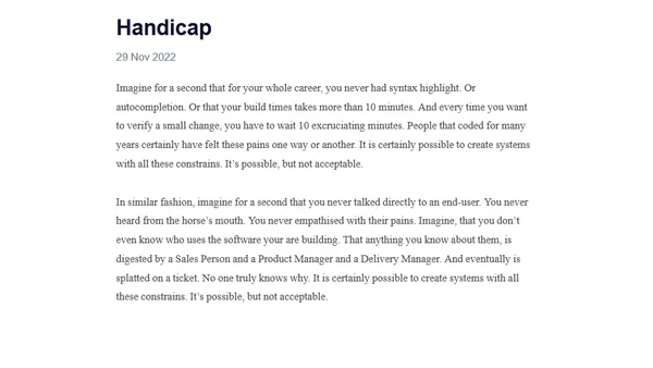 Handicap
