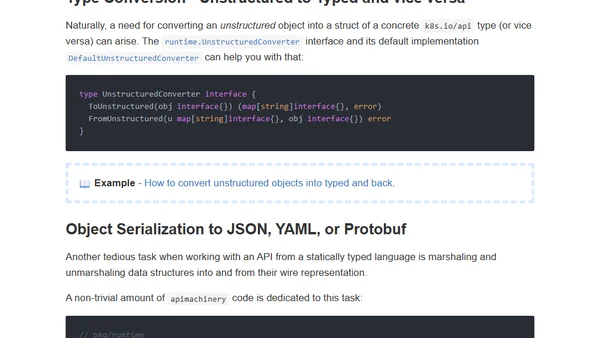How To Call Kubernetes API from Go - Types and Common Machinery