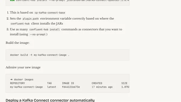 Docker Tips and Tricks with Kafka Connect, ksqlDB, and Kafka