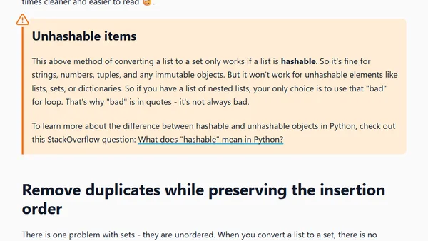 Remove Duplicates From a List