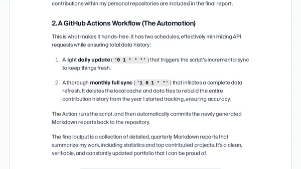 How I Built a Curated, Automated Open Source Portfolio