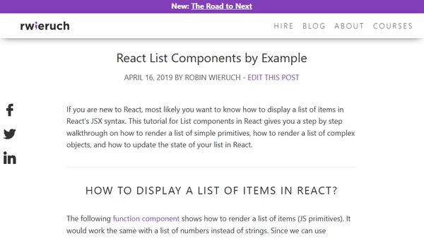 React List Components by Example