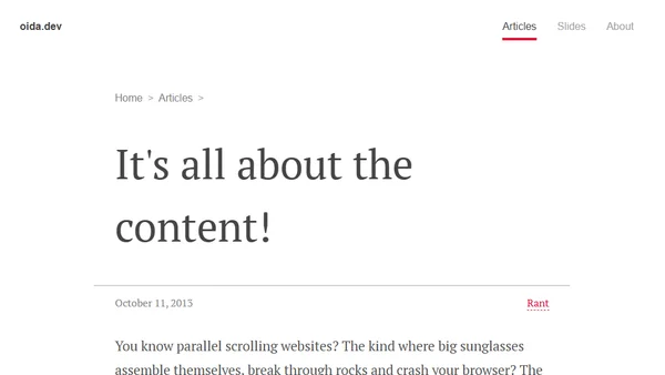 It's all about the content!