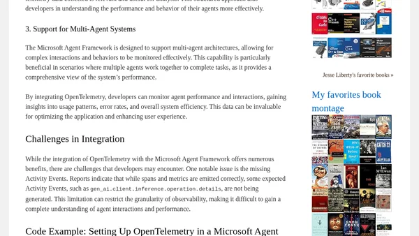 OpenTelemetry in Microsoft Agent Framework Apps