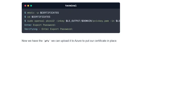 Ssl certificate for your Azure website using Letsencrypt