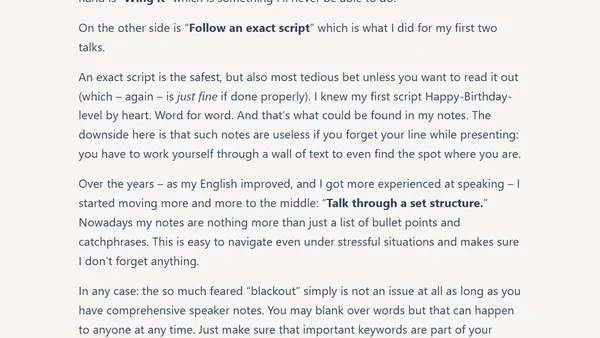 On Conference Speaking