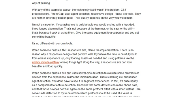 Blame the implementation, not the technique