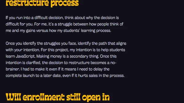 Why I restructured Learn JavaScript