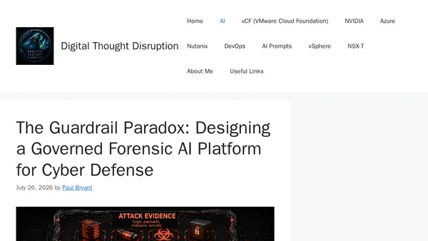 The Guardrail Paradox: Designing a Governed Forensic AI Platform for Cyber Defense