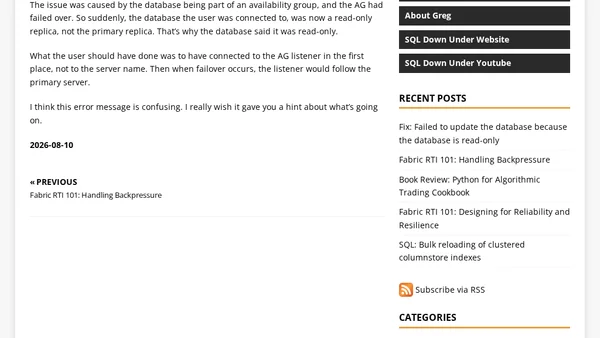 Fix: Failed to update the database because the database is read-only