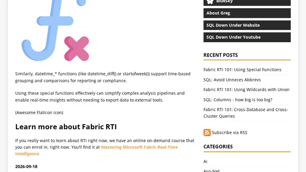 Fabric RTI 101: Using Special Functions
