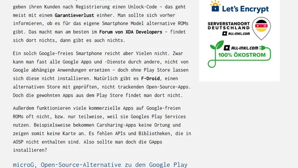 Android ohne Google