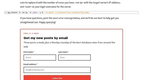 How to Download the Stack Overflow Database for Postgres