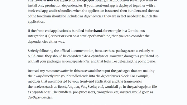 Is this a dependency or devDependency?