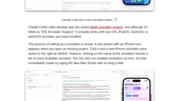 Running Simulators Inside Claude Code for Mac