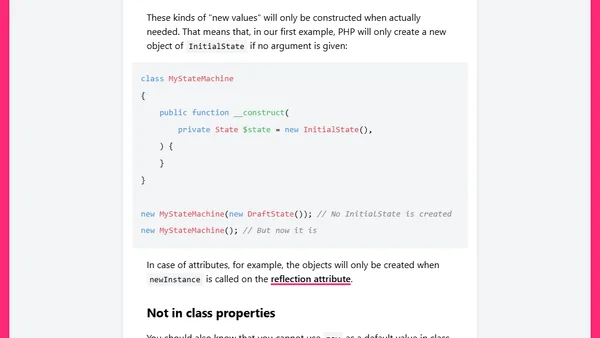 PHP 8.1: new in initializers