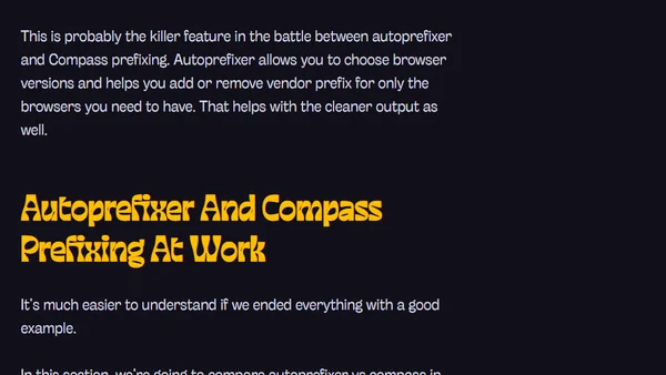 Compass vs Autoprefixer