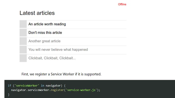 Indicating offline