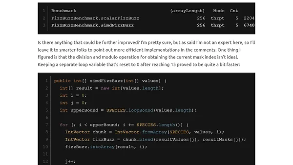 FizzBuzz – SIMD Style!