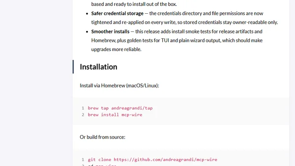 Announcing mcp-wire 0.3.0