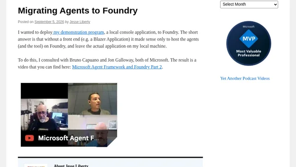 Migrating Agents to Foundry