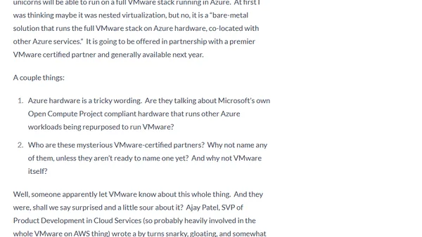 VMware on Azure - You're still doing it wrong
