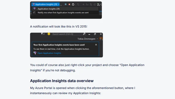 Getting Started with Application Insights with Visual Studio 2015 for your ASP.NET Web Applications