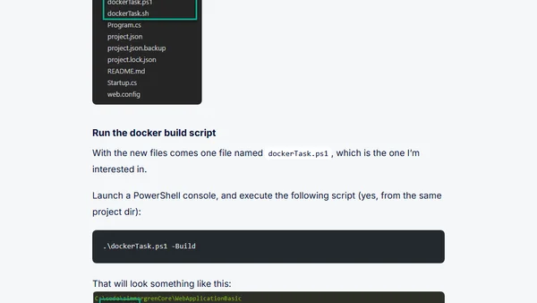 From zero to Hero: Building .NET Core (ASP.NET 5) applications to run inside Docker containers