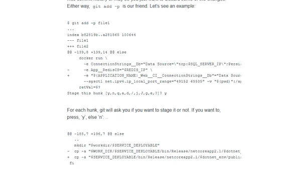 Git Staging partial changes in a file