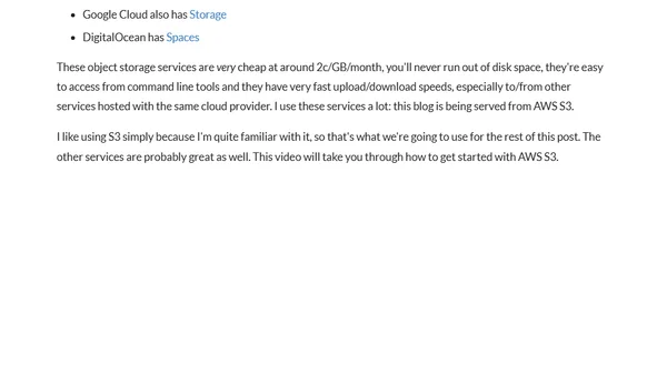An introduction to cloud file storage