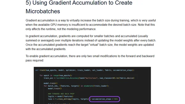 Optimizing Memory Usage for Training LLMs and Vision Transformers in PyTorch