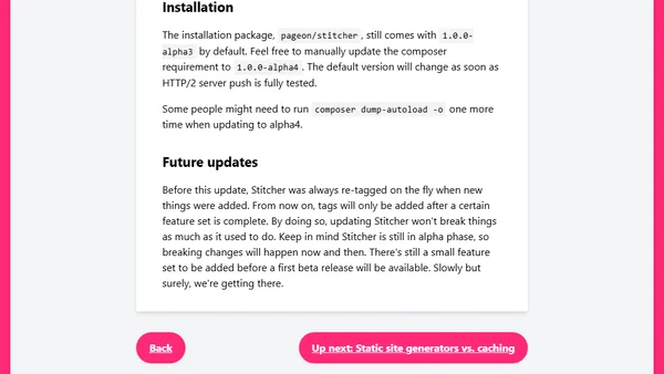 Stitcher alpha 4
