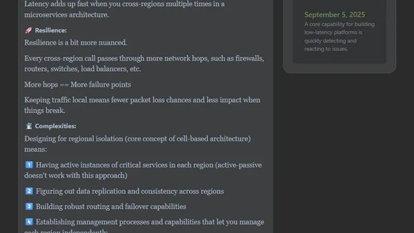 Improve performance and reduce chances of request failures with this one simple trick! Avoid cross-region calls.