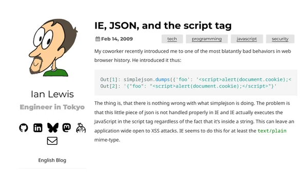 IE, JSON, and the script tag