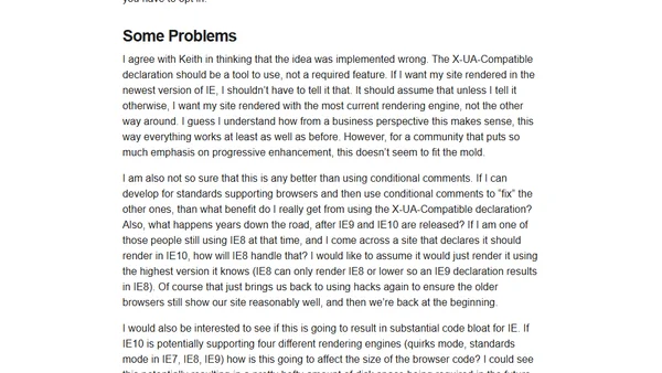 IE's Questionable Version Targeting