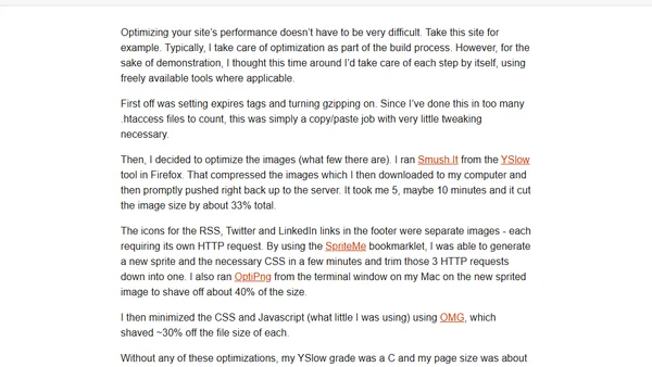 Performance Optimization Made Quick and Simple
