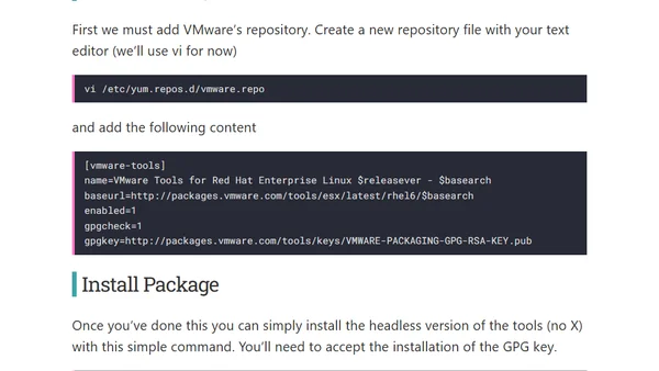 How to install VMware Tools on Centos 6 with yum