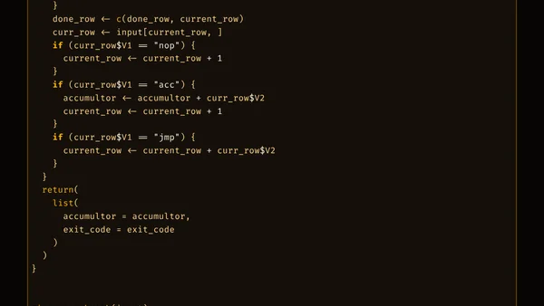 Advent of Code 2020-08 with R