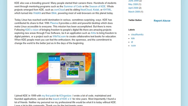 Twenty Years of KDE