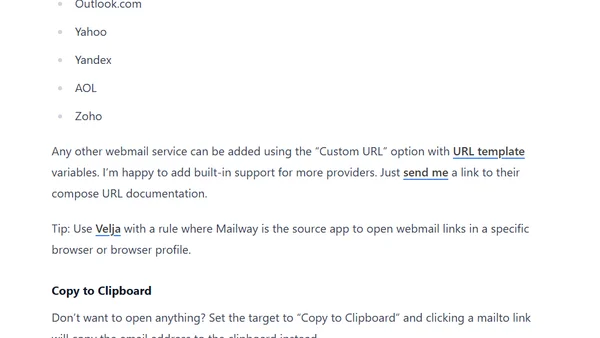 New App: Mailway