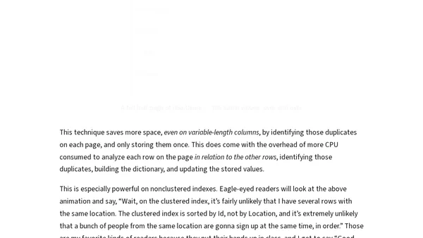 Database Animations: The Difference Between Row Compression and Page Compression