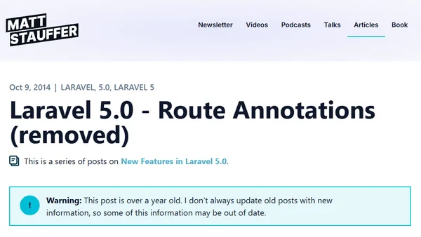 Laravel 5.0 - Route Annotations (removed)