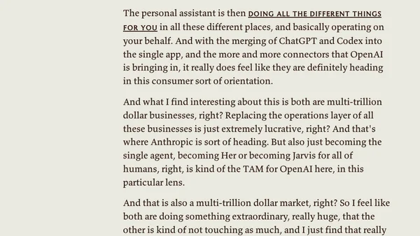 The Different Games OpenAI and Anthropic Are Playing