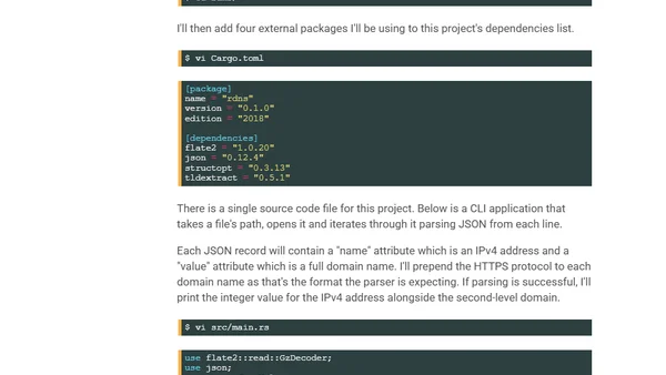 Faster Top Level Domain Name Extraction with Rust