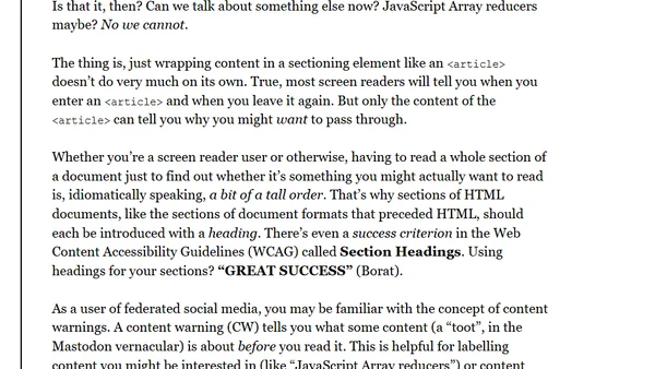 The article element