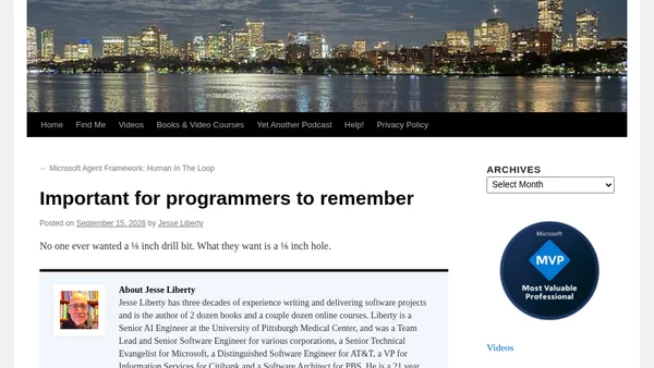 Important for programmers to remember